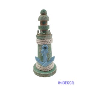 Fa világítótorony horgonnyal 12,5cm - Menta