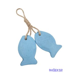 Fa dekor halacska - Világos kék