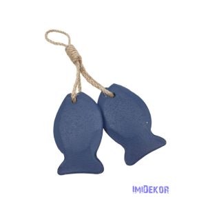 Fa dekor halacska - Sötét kék