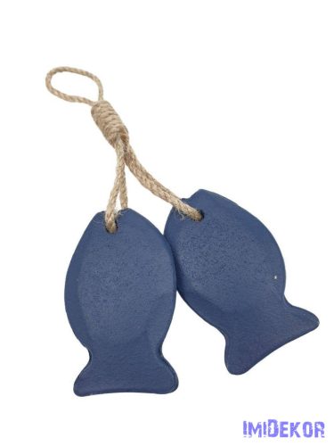 Fa dekor halacska - Sötét kék