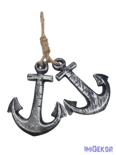 Nyári dekor - Vasmacska zsinórral kb 8cm