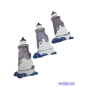 Nyári dekor - Világítótorony kb 8,5cm 3db/csomag