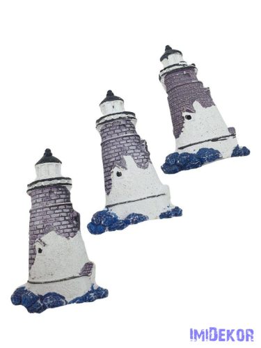Nyári dekor - Világítótorony kb 8,5cm 3db/csomag