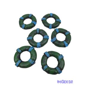 Nyári dekor - Zöld mentőöv kb 4cm 6db/csomag