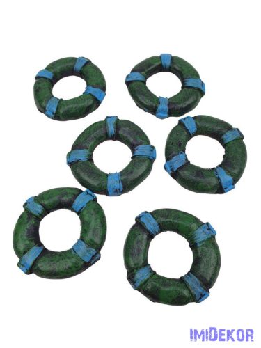 Nyári dekor - Zöld mentőöv kb 4cm 6db/csomag