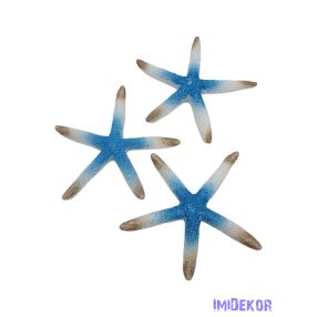 Nyári dekor - Tengeri csillag kékes kb 9,5cm 3db/csomag