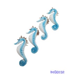 Nyári dekor - Kék csikóhal kb 7cm 4db/csomag