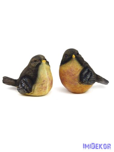 Madár figura 7cm - Krém-Barna