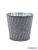 Rusztikus csíkos bádog kaspó 10cm - Szürke