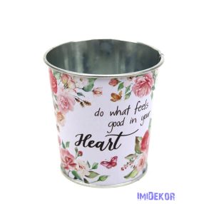 Mintás bádog kaspó 10cm - 138