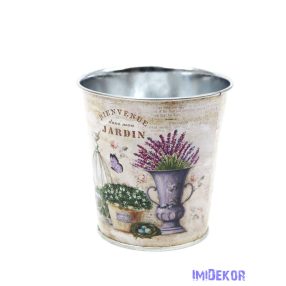 Mintás bádog kaspó 10cm - 140