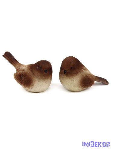Madár figura 4,5cm - Világos Barna