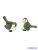 Madár figura 3,5cm - Zöld