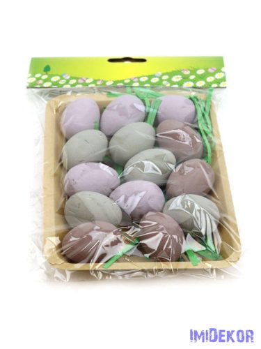 Pálcás színes tojás 14db/csomag kb 4cm - C