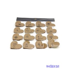 Ajándékkísérő kártya szett LOVE 80db/csomag - Szív