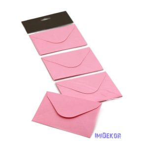 Színes boríték 7,5x11cm 12db/csomag - Rózsaszín