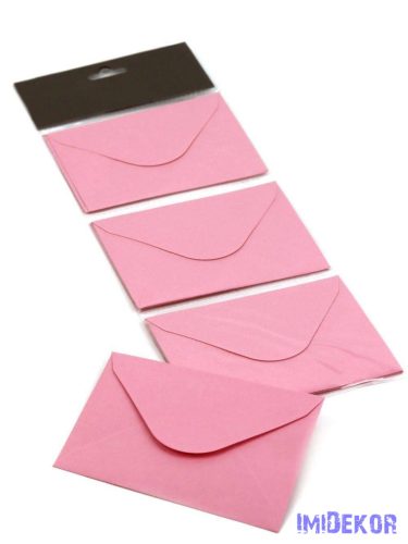 Színes boríték 7,5x11cm 12db/csomag - Rózsaszín