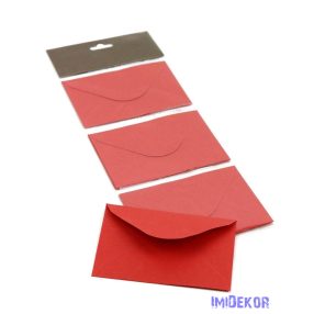 Színes boríték 7,5x11cm 12db/csomag - Piros