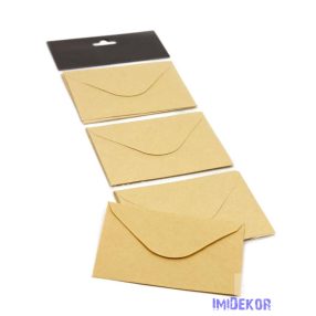 Színes boríték 7,5x11cm 12db/csomag - Natúr