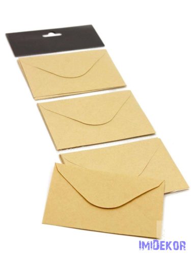 Színes boríték 7,5x11cm 12db/csomag - Natúr