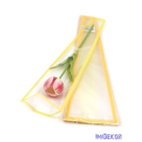 Szálas virág tasak - Színes keretes Barack