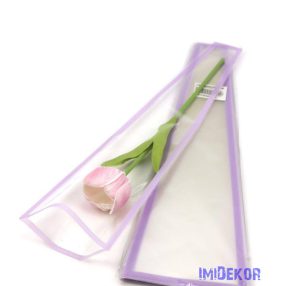 Szálas virág tasak - Színes keretes Lila