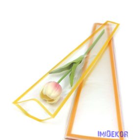 Szálas virág tasak - Színes keretes Narancs