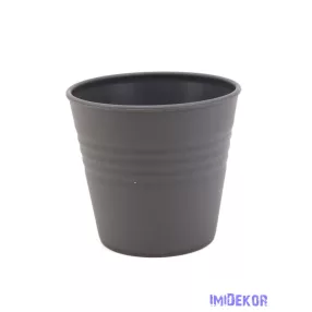 Műanyag kaspó 10cm - Sötét Szürke