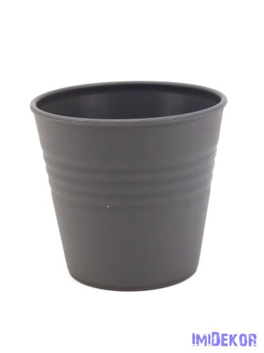 Műanyag kaspó 10cm - Sötét Szürke