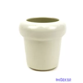Peremes kaspó 9cm - Törtfehér