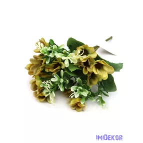 Átmenetes kis virágos csokor 31 cm 257 - Sárga