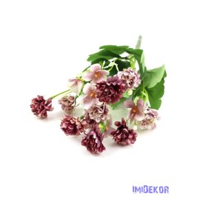 Vegyes virágú kis csokor 33cm 258 - Cirmos Mályva