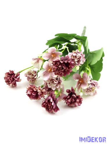 Vegyes virágú kis csokor 33cm 258 - Cirmos Mályva