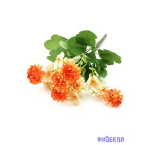Vegyes virágú kis csokor 33cm 258 - Barack-Narancs