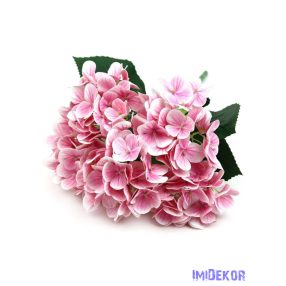 Hortenzia műcsokor 44cm - Erezett Rózsaszín