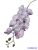 Orchidea 9 mű fejes ág 110cm - Lila