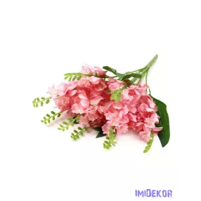 Fürtös virágú 9 ágú selyem csokor 50cm - Rózsaszín