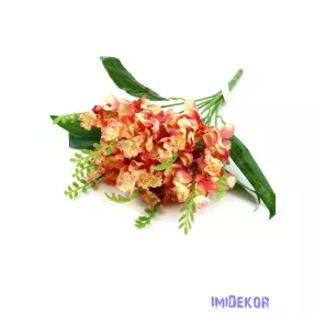 Fürtös virágú 9 ágú selyem csokor 50cm - Cirmos Barack