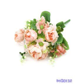 Boglárka csokor kiegészítőkkel 35cm - Barack