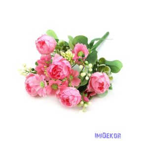 Boglárka csokor kiegészítőkkel 35cm - Rózsaszín