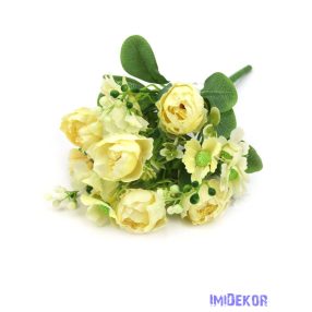 Boglárka csokor kiegészítőkkel 35cm - Krém