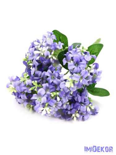 Apróvirágos kis selyem csokor 27cm - Sötét Lila