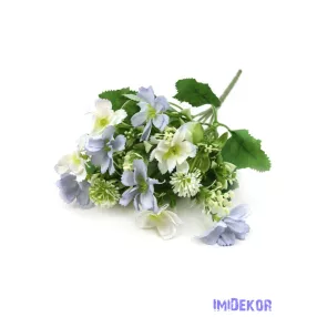 Kis virágos csokor 27 cm 270 - Halvány Kék