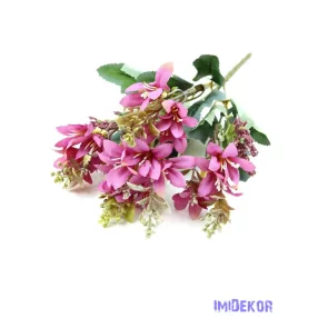 Kis virágos selyem csokor 30cm 271 - Mályva