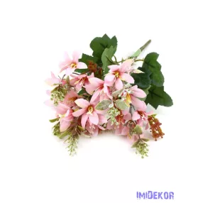 Kis virágos selyem csokor 30cm 271 - Rózsaszín
