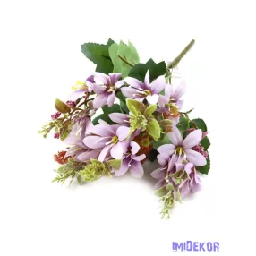 Kis virágos selyem csokor 30cm 271 - Lila