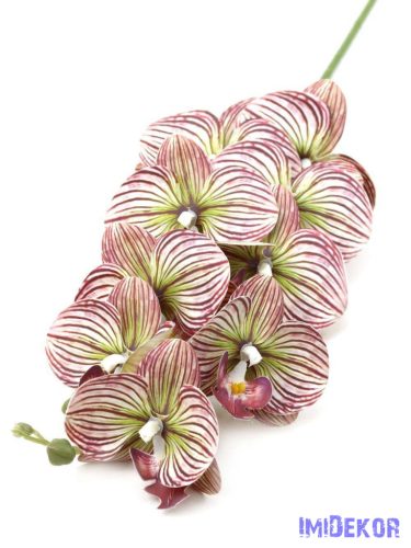 Orchidea 9 fejes ág 95cm - Csíkozott Mályva