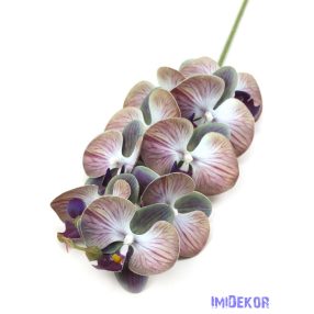 Orchidea 9 fejes ág 95cm - Erezett Lila