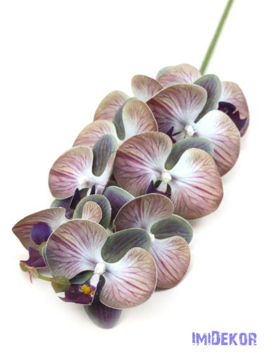 Orchidea 9 fejes ág 95cm - Erezett Lila