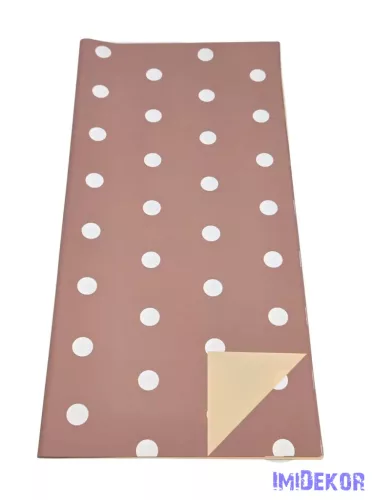 Fólia ív 58x58cm 20db/csomag Pöttyös - Mályva-Drapp